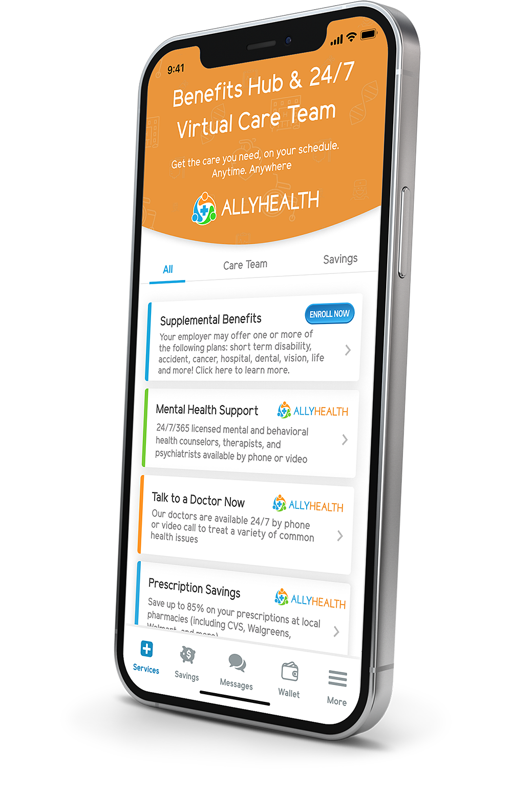 AllyHealth Mobile App on Phone